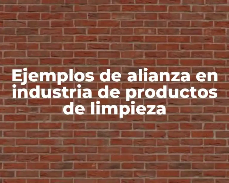 Ejemplos de alianza en industria de productos de limpieza