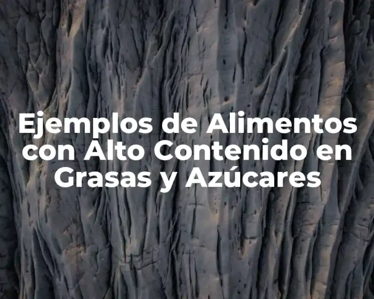 Ejemplos de Alimentos con Alto Contenido en Grasas y Azúcares