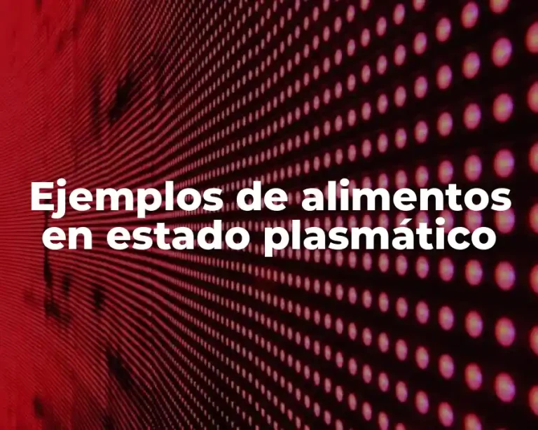 Ejemplos de alimentos en estado plasmático