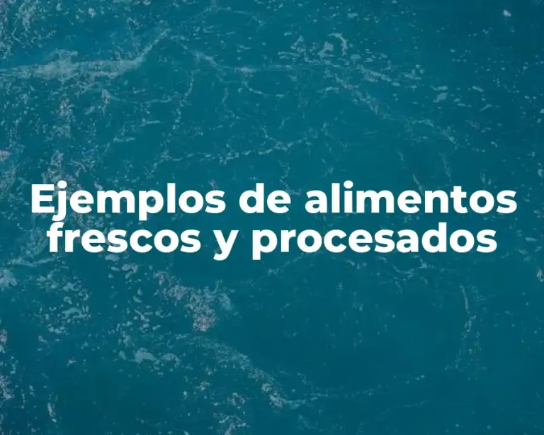 Ejemplos de alimentos frescos y procesados