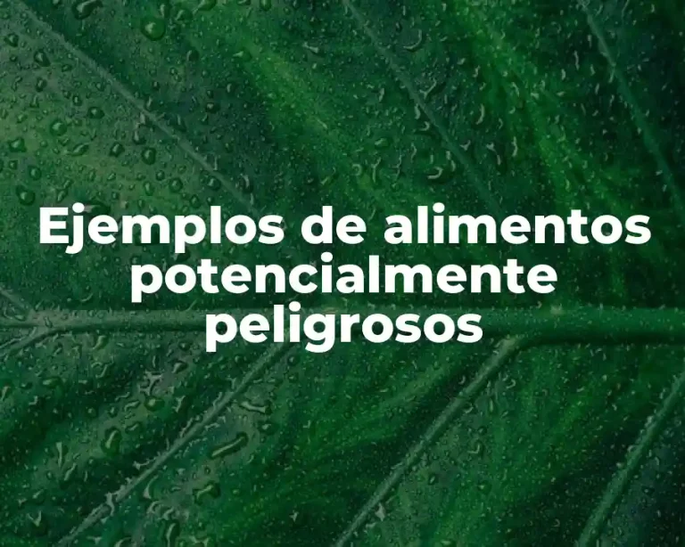 Ejemplos de alimentos potencialmente peligrosos
