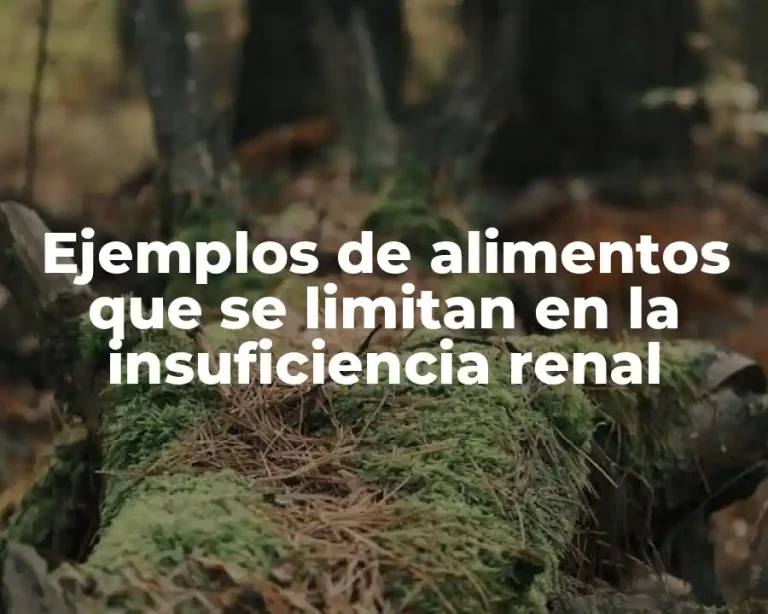 Ejemplos de alimentos que se limitan en la insuficiencia renal