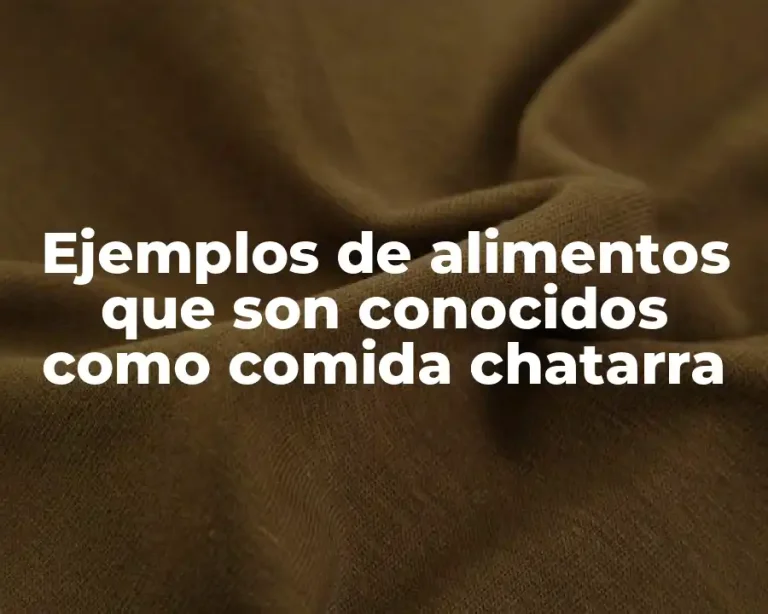 Ejemplos de alimentos que son conocidos como comida chatarra
