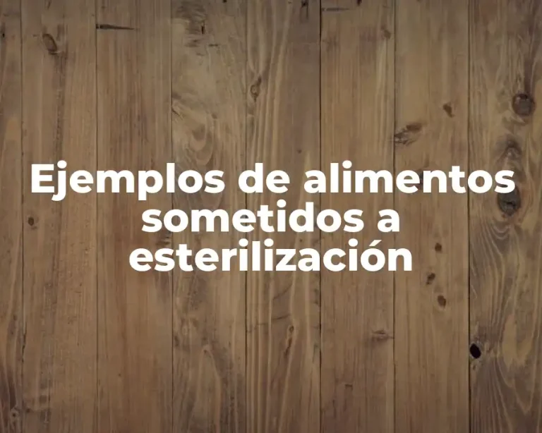 Ejemplos de alimentos sometidos a esterilización
