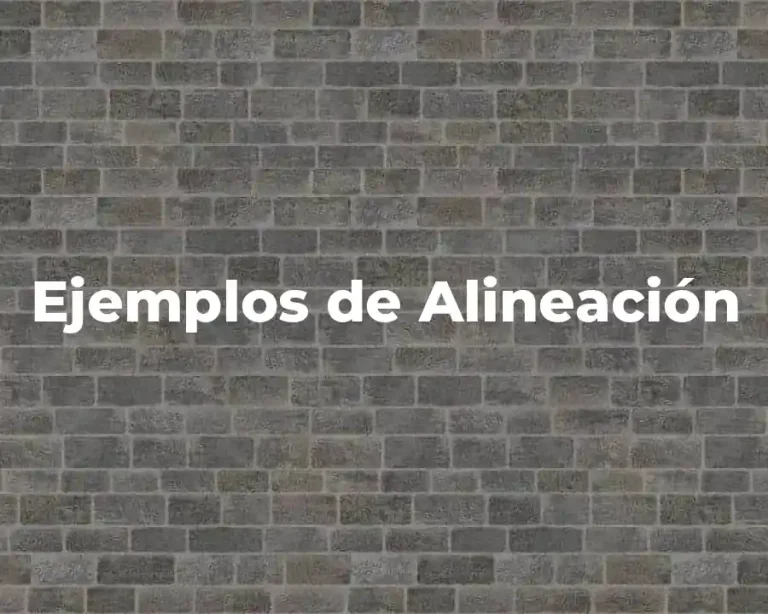 Ejemplos de Alineación