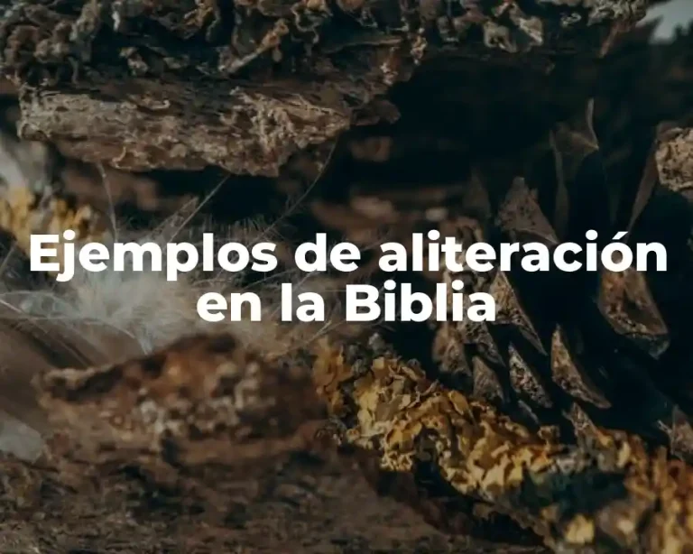 Ejemplos de aliteración en la Biblia