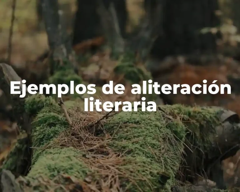 Ejemplos de aliteración literaria