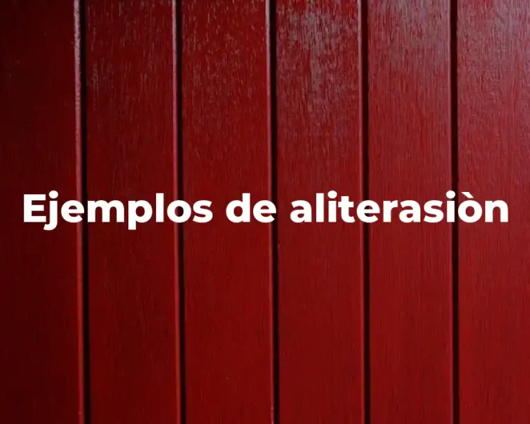 Ejemplos de aliterasiòn