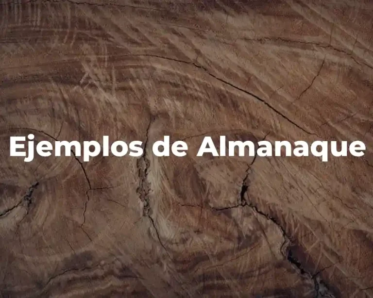 Ejemplos de Almanaque