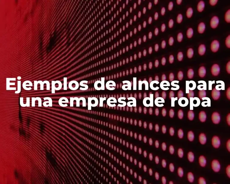 Ejemplos de alnces para una empresa de ropa