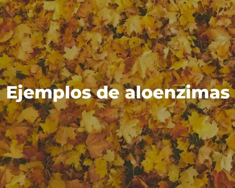 Ejemplos de aloenzimas