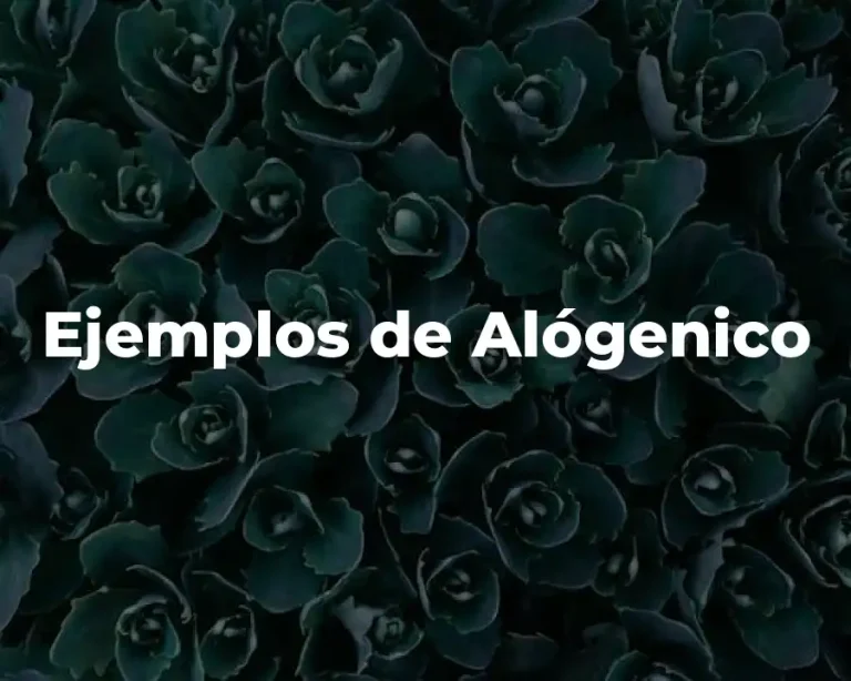 Ejemplos de Alógenico