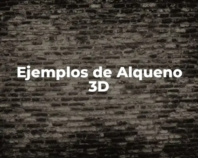 Ejemplos de Alqueno 3D