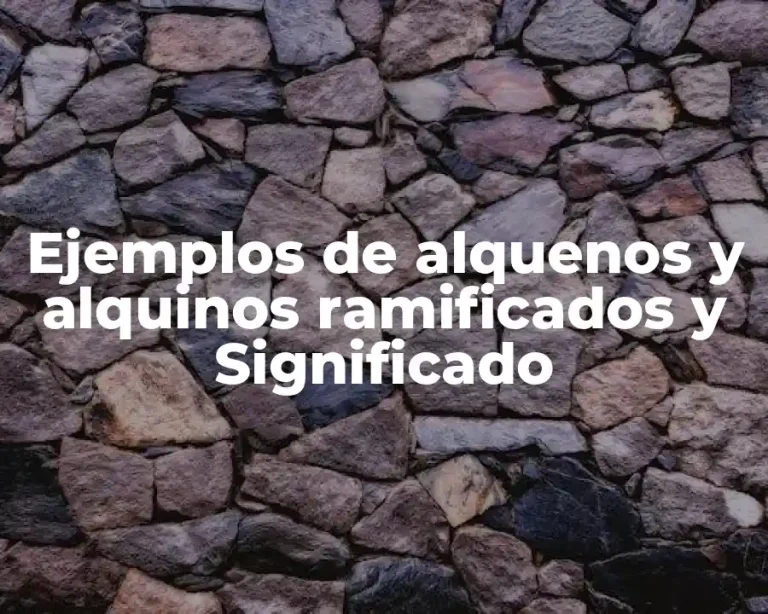 Ejemplos de alquenos y alquinos ramificados y Significado