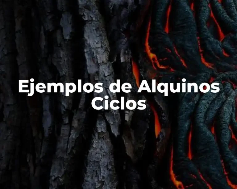 Ejemplos de Alquinos Ciclos