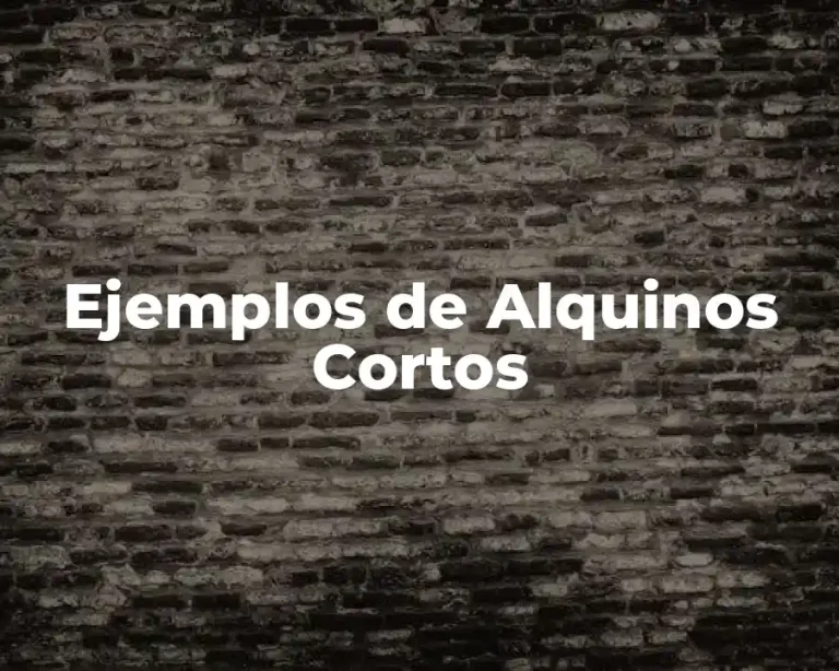 Ejemplos de Alquinos Cortos