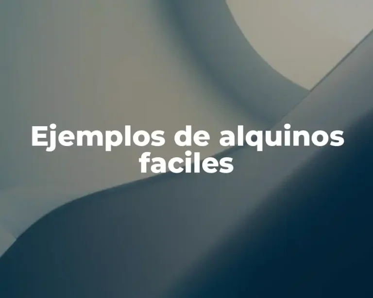 Ejemplos de alquinos faciles