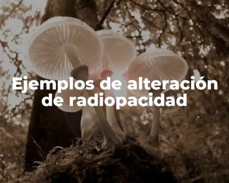 Ejemplos de alteración de radiopacidad