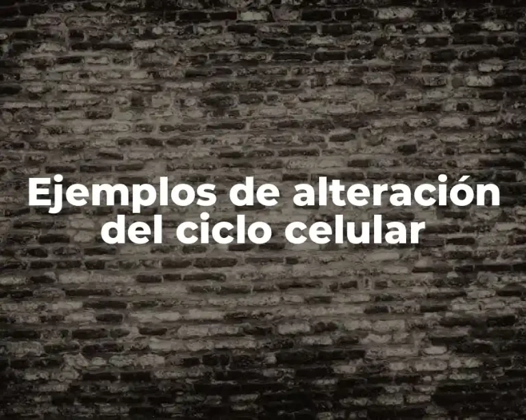 Ejemplos de alteración del ciclo celular