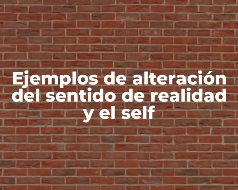 Ejemplos de alteración del sentido de realidad y el self