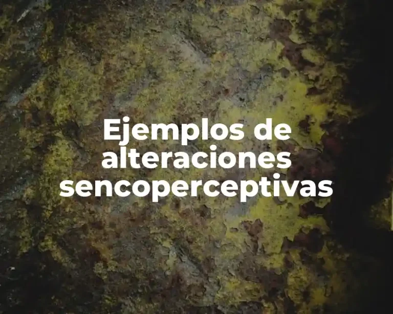 Ejemplos de alteraciones sencoperceptivas