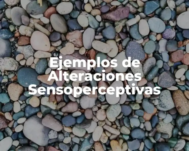 Ejemplos de Alteraciones Sensoperceptivas