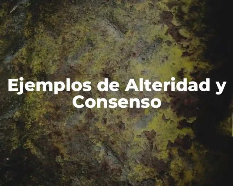 Ejemplos de Alteridad y Consenso
