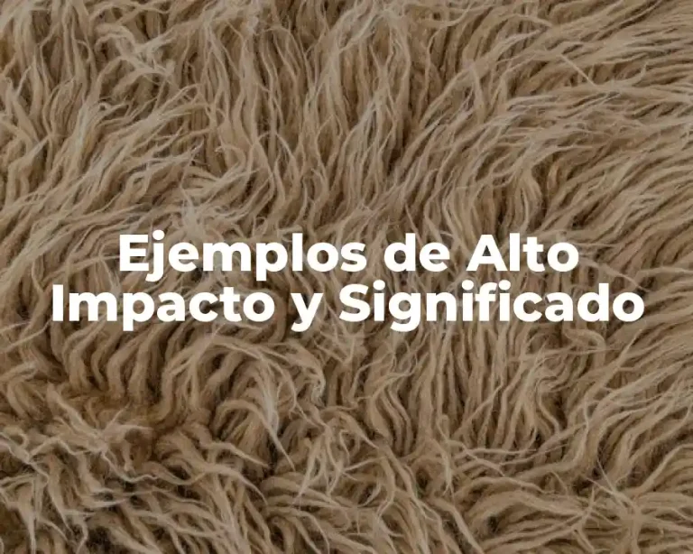 Ejemplos de Alto Impacto y Significado