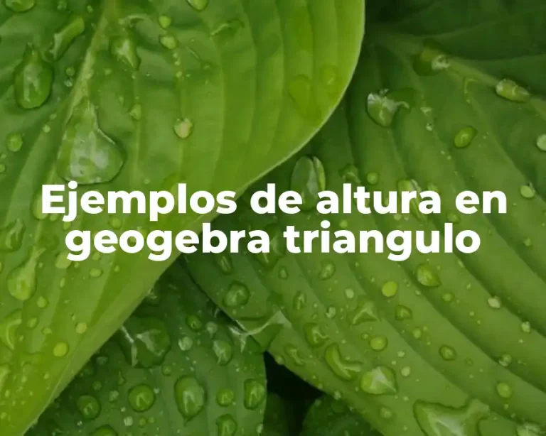 Ejemplos de altura en geogebra triangulo