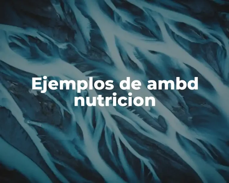 Ejemplos de ambd nutricion