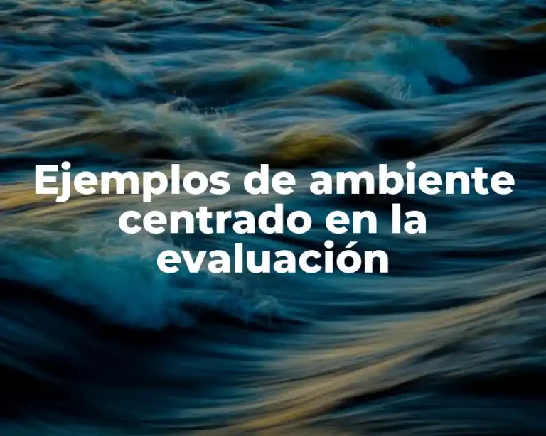 Ejemplos de ambiente centrado en la evaluación
