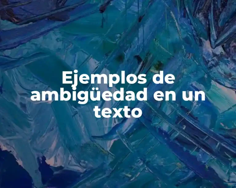 Ejemplos de ambigüedad en un texto