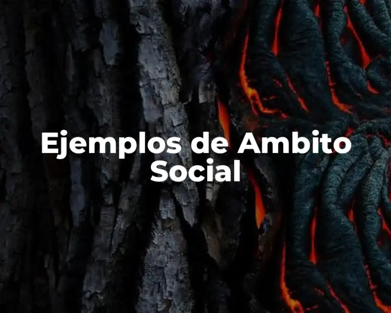 Ejemplos de Ambito Social