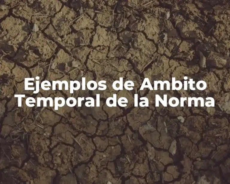 Ejemplos de Ambito Temporal de la Norma