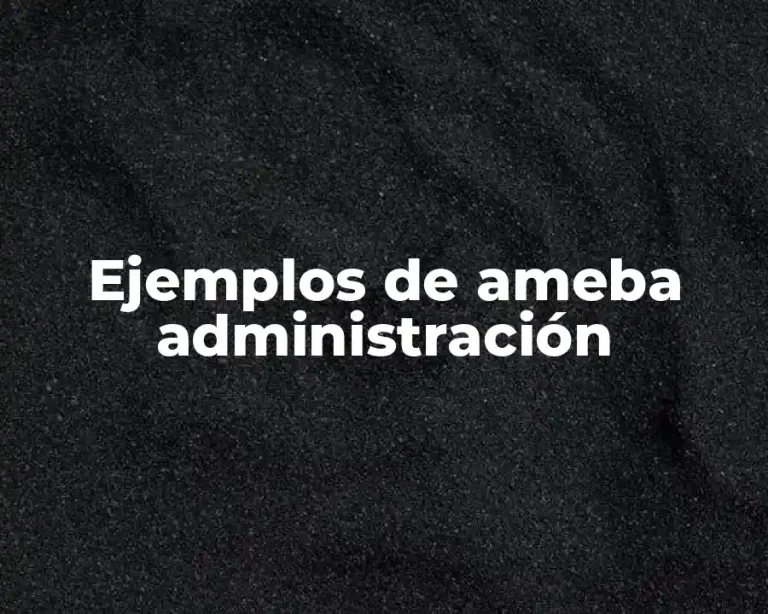 Ejemplos de ameba administración