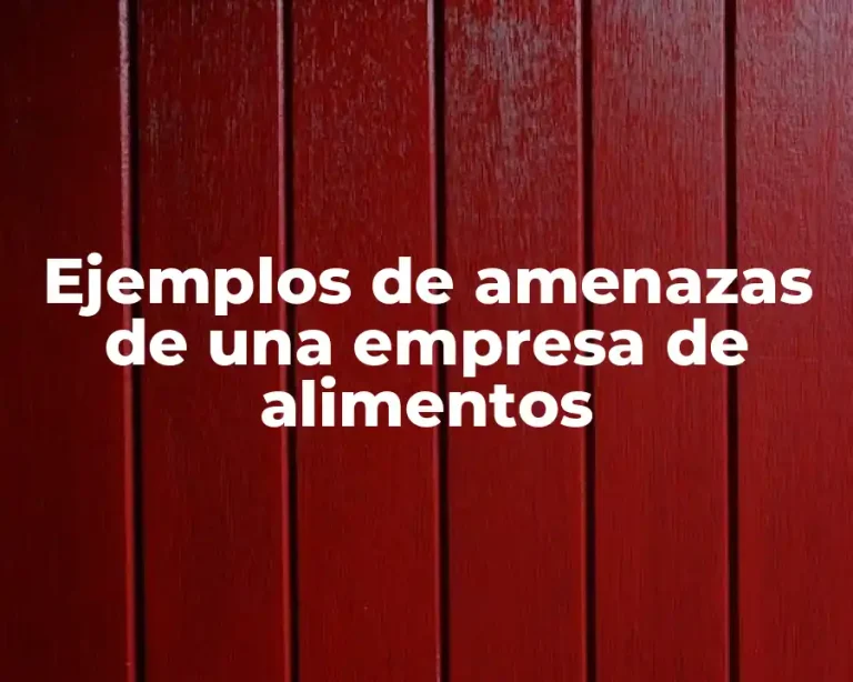 Ejemplos de amenazas de una empresa de alimentos
