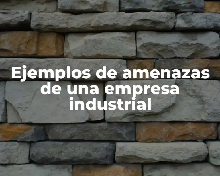 Ejemplos de amenazas de una empresa industrial