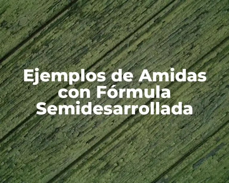 Ejemplos de Amidas con Fórmula Semidesarrollada
