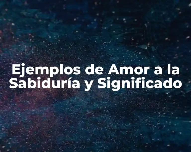 Ejemplos de Amor a la Sabiduría y Significado