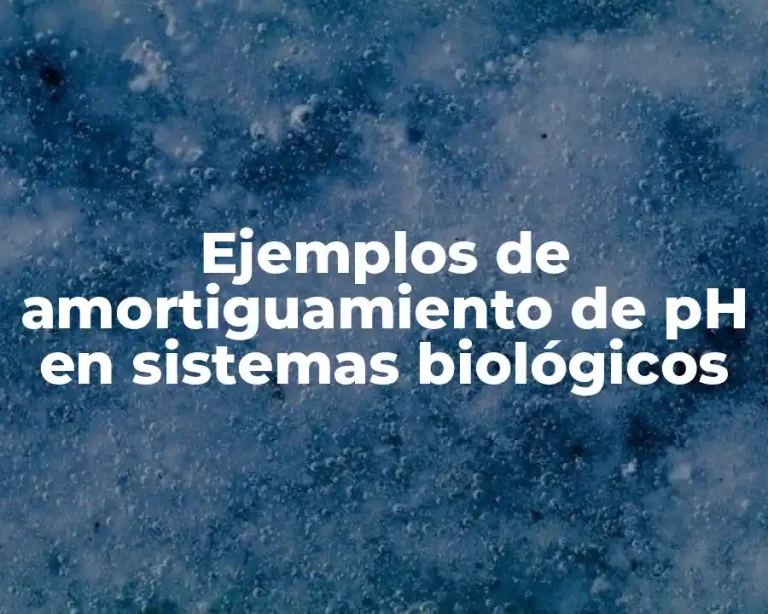 Ejemplos de amortiguamiento de pH en sistemas biológicos