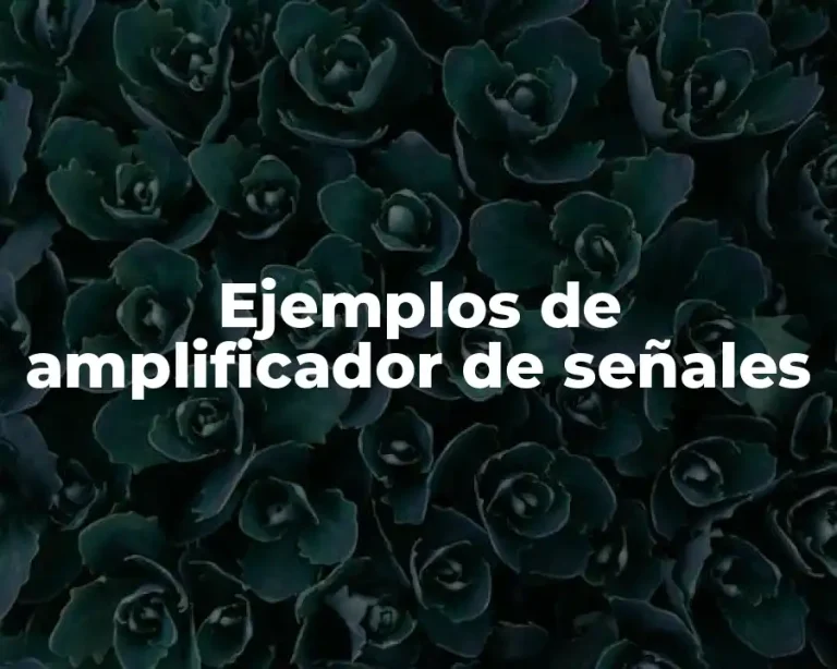 Ejemplos de amplificador de señales
