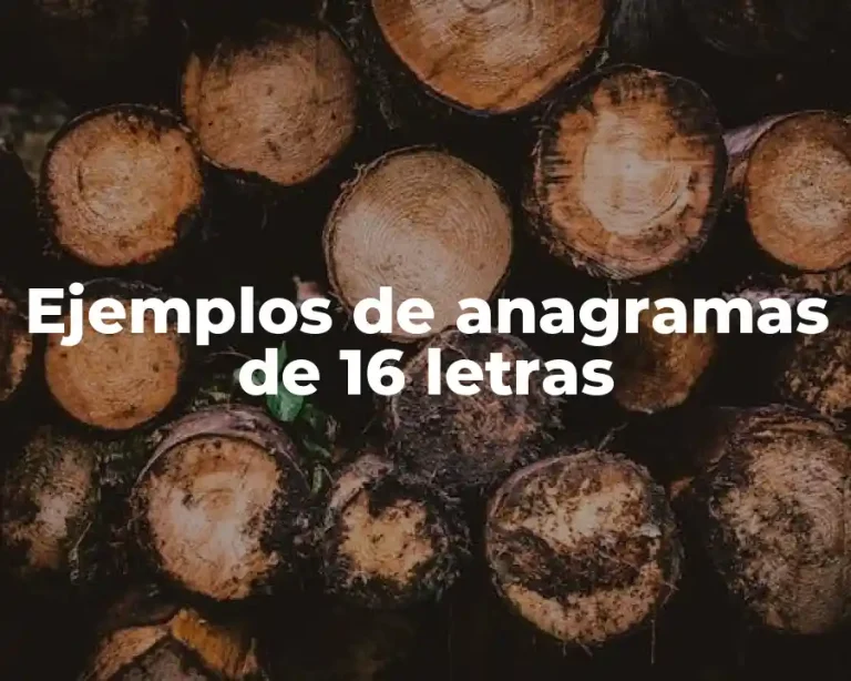 Ejemplos de anagramas de 16 letras