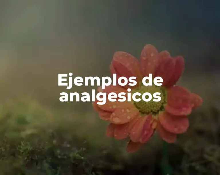 Ejemplos de analgesicos