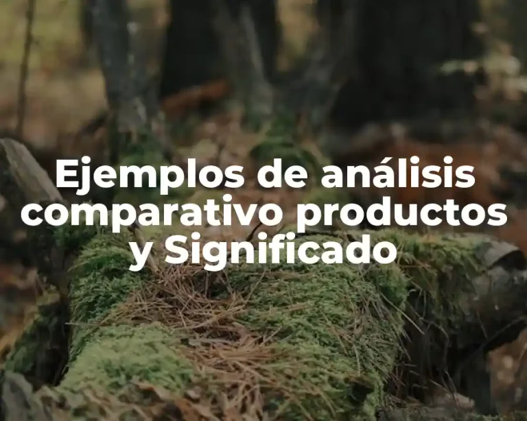 Ejemplos de análisis comparativo productos y Significado
