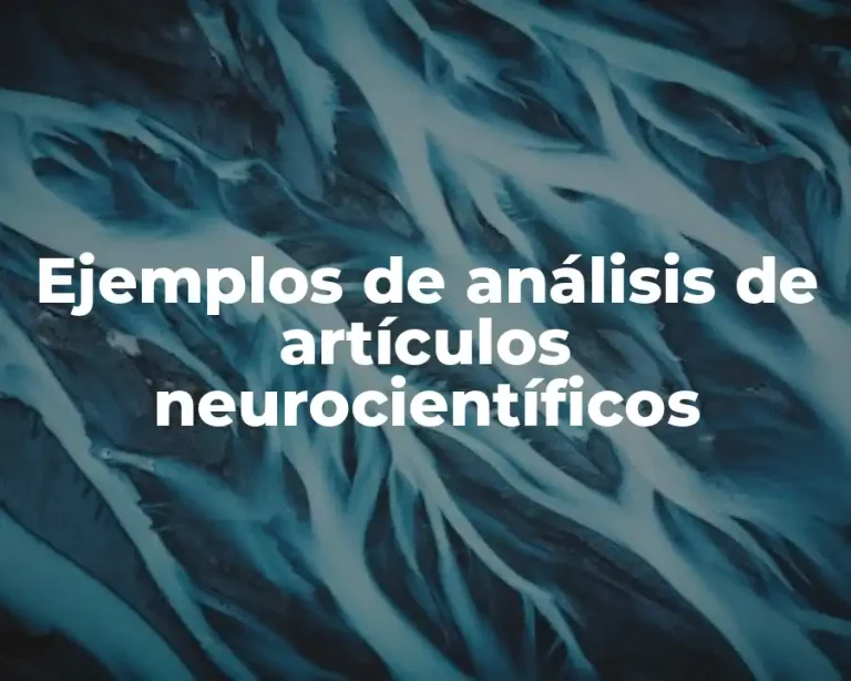 Ejemplos de análisis de artículos neurocientíficos