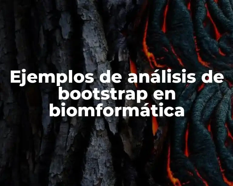 Ejemplos de análisis de bootstrap en biomformática