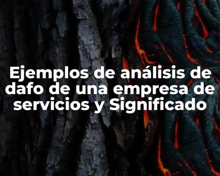 Ejemplos de análisis de dafo de una empresa de servicios y Significado