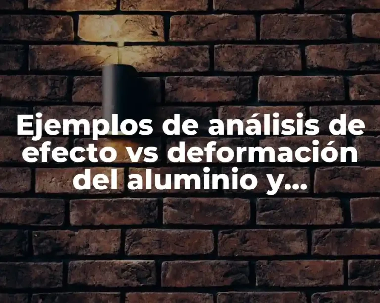 Ejemplos de análisis de efecto vs deformación del aluminio y Significado