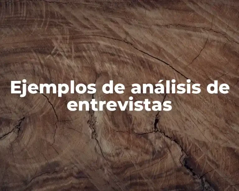Ejemplos de análisis de entrevistas