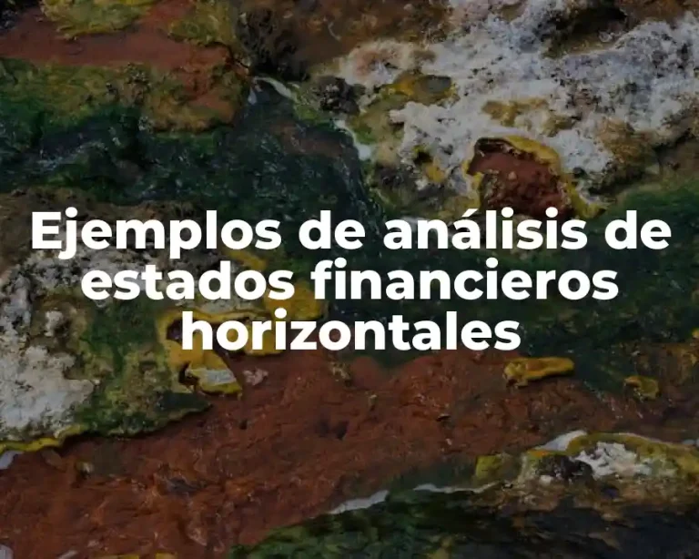 Ejemplos de análisis de estados financieros horizontales